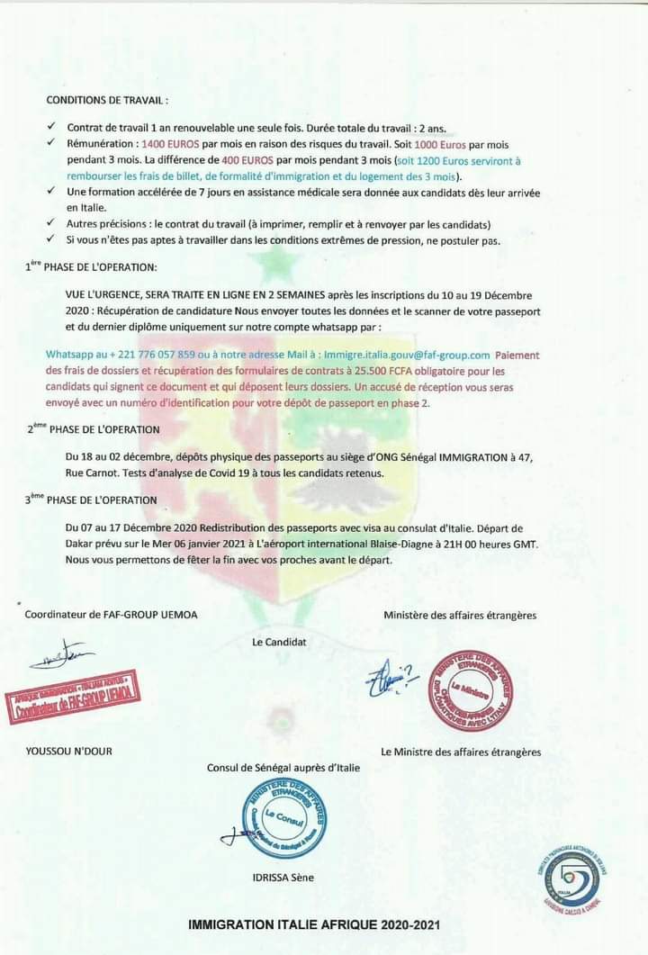 Alerte/ Faux document intitulé "Immigration Italie Afrique 2020-2021": Youssou Ndour dégage toute responsabilité