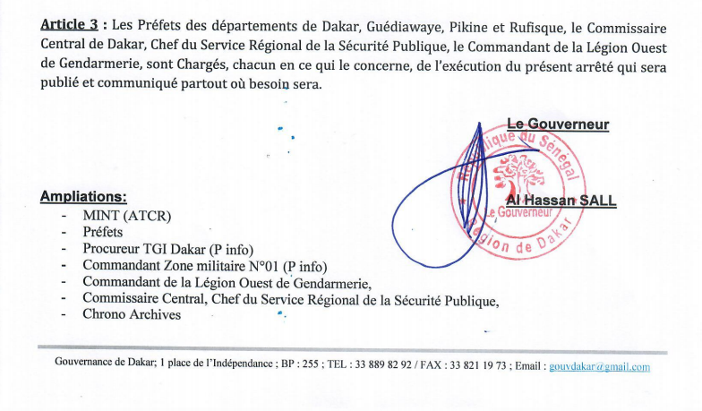Suspension des autorisations exceptionnelles d'ouverture des débits de boissons: Le Gouverneur de Dakar sort un arrêté