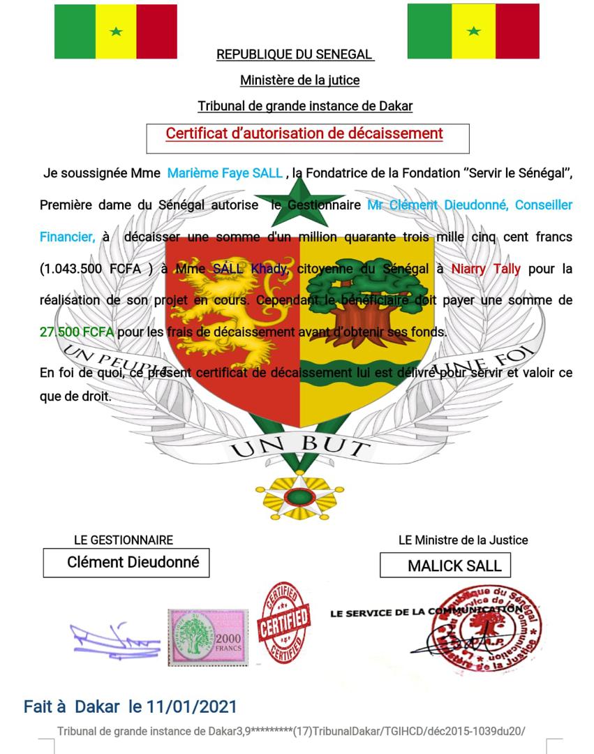 Arnaque sur les réseaux sociaux: L’identité de la Première Dame, Marième Faye Sall s’usurpe encore, pour gruger des citoyens sénégalais