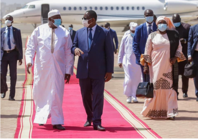 Le président gambien Adama Barrow au Sénégal