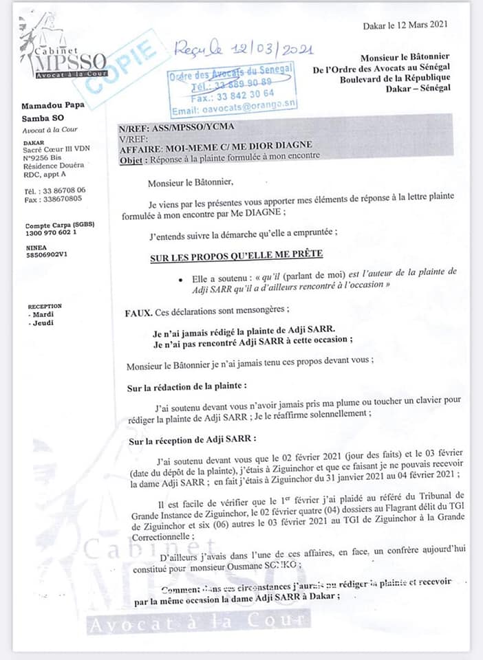 ORDRE DES AVOCATS/AFFAIRE "SWEET BEAUTÉ" Guerre des plaintes devant le bâtonnier