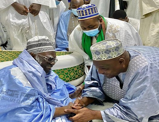 Religion : le plaisir de Serigne Mountakha Mbacké recevant une délégation de la famille Cheikh Oumar Foutiyou