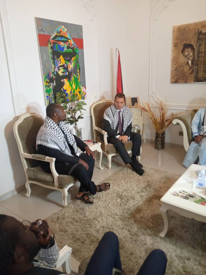 Guy Marius Sagna à l'ambassadeur de la Palestine: "Les États africains doivent élèver leurs voix contre cette oppression"