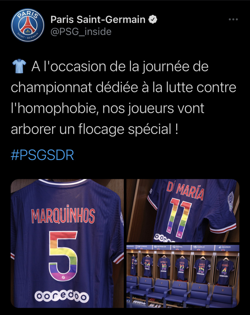PSG / Port de maillot dédié aux LGBT: Gana Guèye et Abdou Diallo absents ce soir