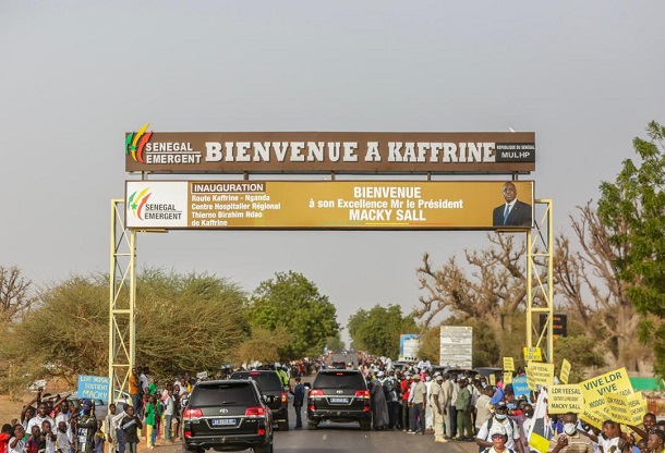 Arrivée à Kaffrine : une marée humaine à l’accueil du président Macky Sall