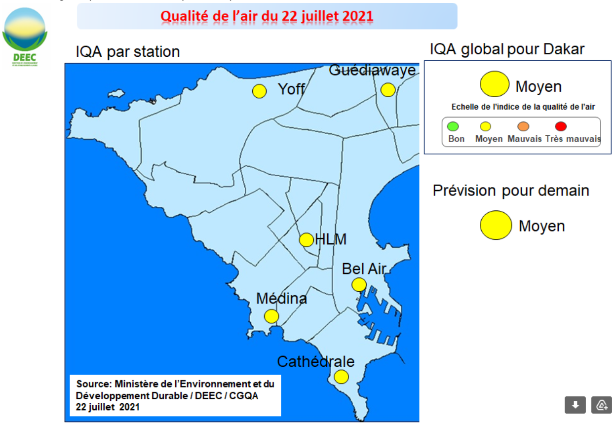 Qualité de l'air: Indice jaune ce jeudi, moyennement dégradée demain vendredi
