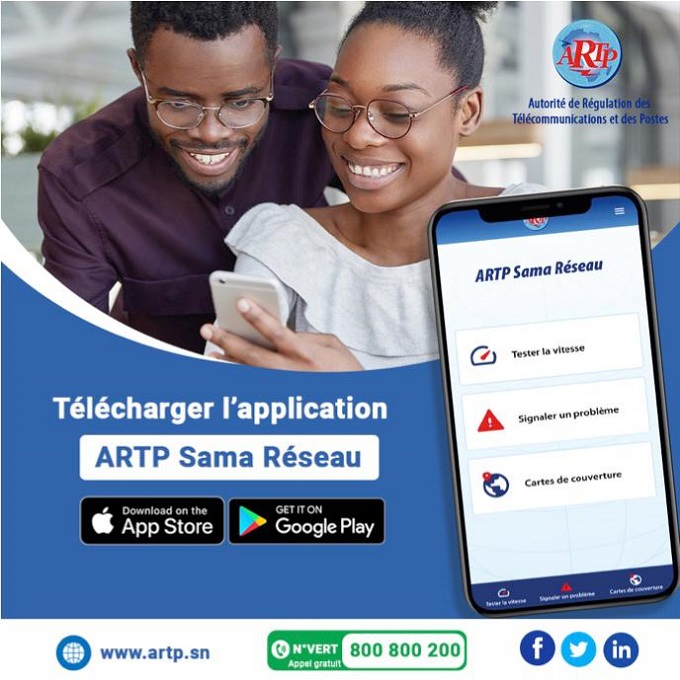 Qualité de service et de couverture : l’ARTP met en service l’application « ARTP Sama Réseau »
