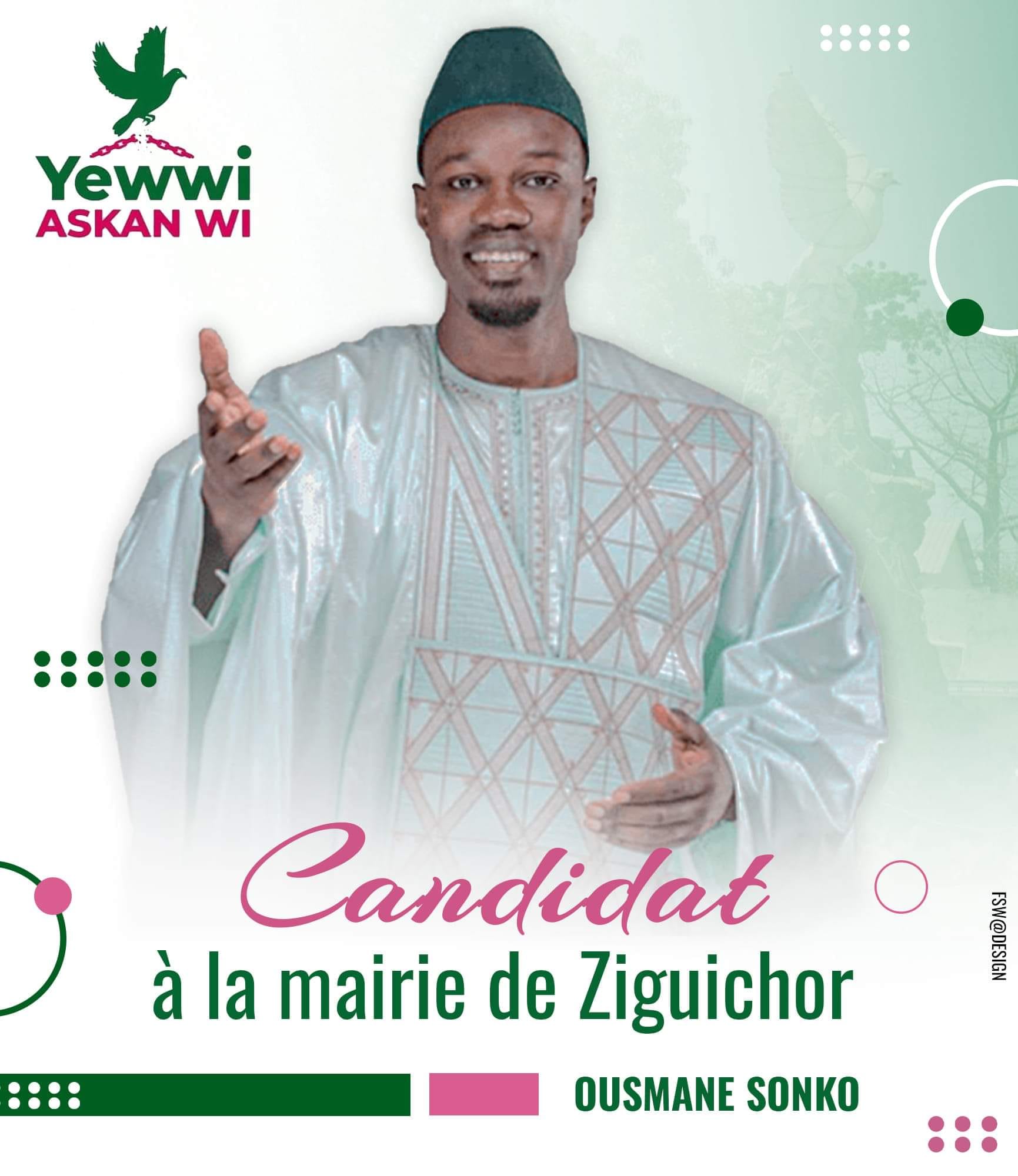 SONKO ANNONCE SA CANDIDATURE POUR LA MAIRIE DE ZIGUINCHOR  "L'histoire démarre aujourd'hui en Casamance"