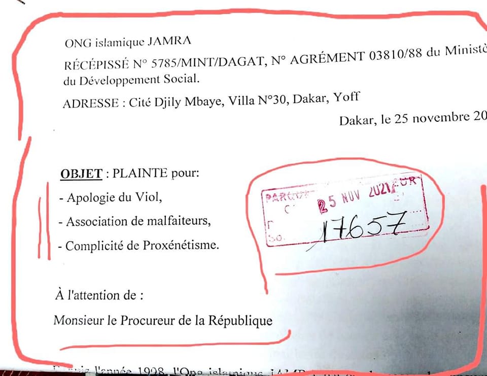 Plainte contre Aminata Badiane et X: Jamra passe à l'acte
