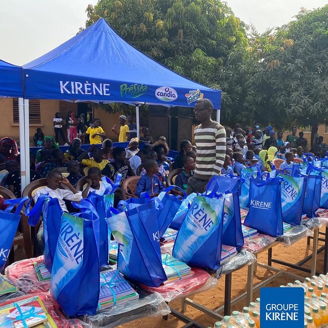 Responsabilité Sociétale et Environnementale: Le Groupe Kirène récompense les  meilleurs élèves de son village