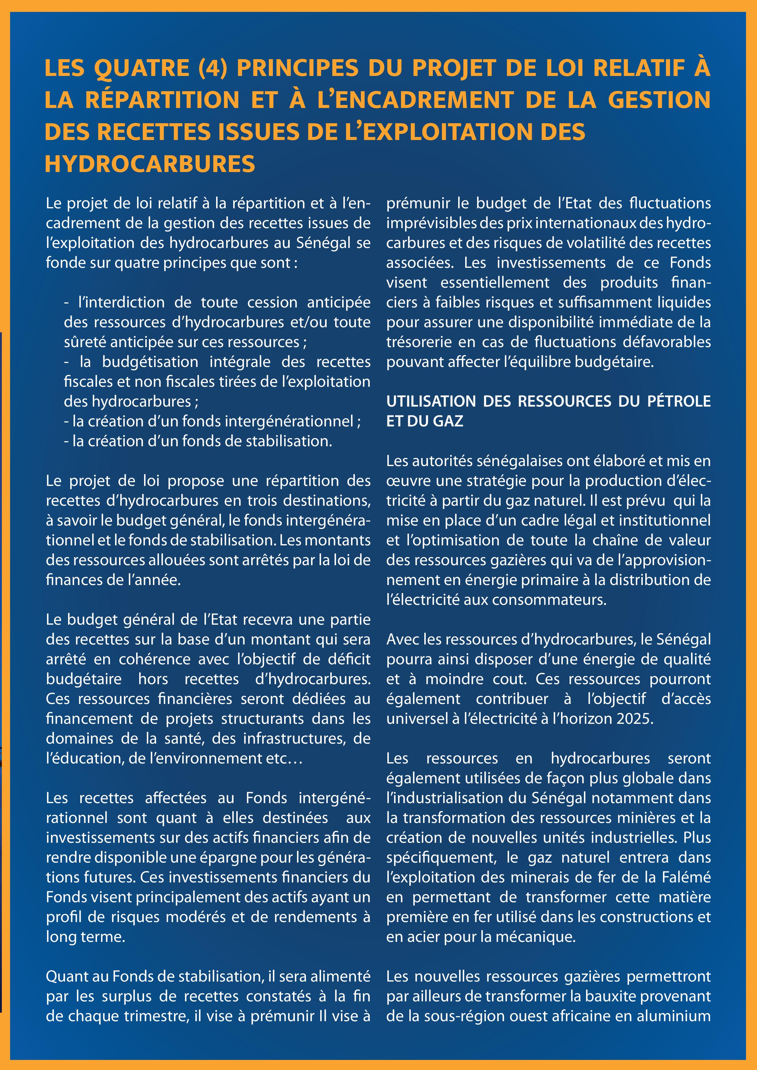 CONSEIL PRÉSIDENTIEL SUR LE PROJET DE LOI RELATIF À LA REPARTITION ET À L’ENCADREMENT DE LA GESTION DES RECETTES ISSUES DES HYDROCARBURES