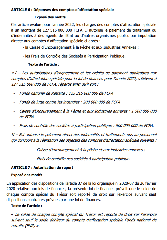 Projet de loi Finances 2022: Ce qu'il faut savoir sur les Données générales du Budget de l'Etat (Document)