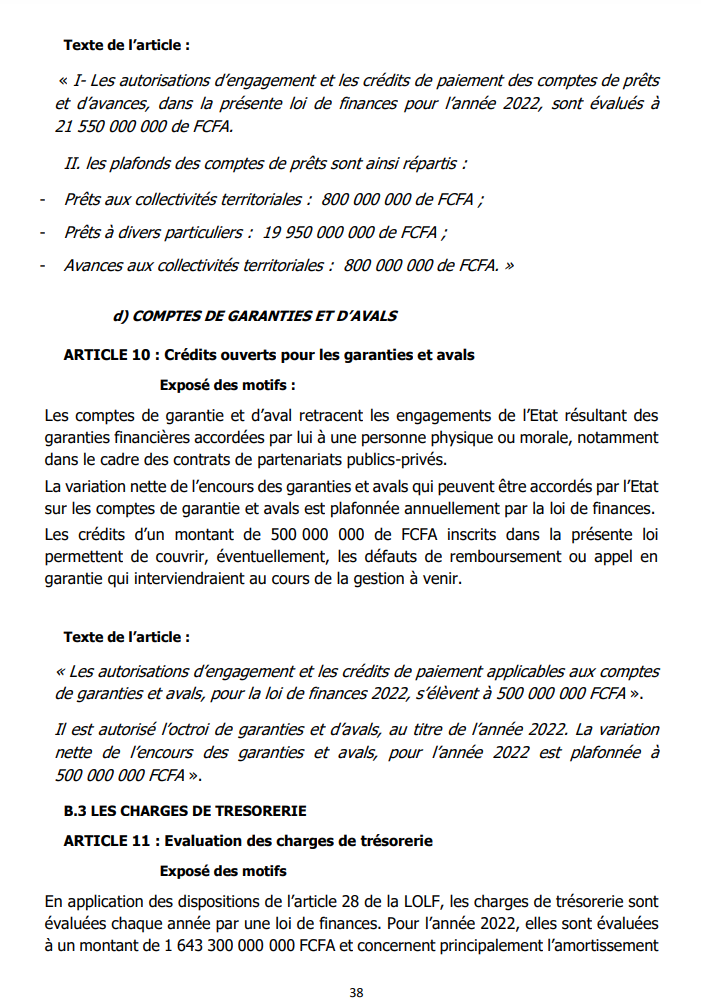 Projet de loi Finances 2022: Ce qu'il faut savoir sur les Données générales du Budget de l'Etat (Document)