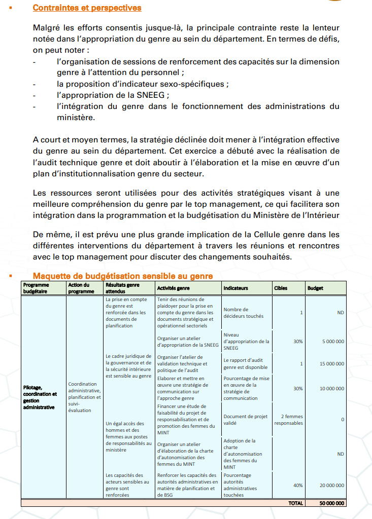 Budgétisation sensible au Genre: Comment l'intégration du Genre dans la ...
