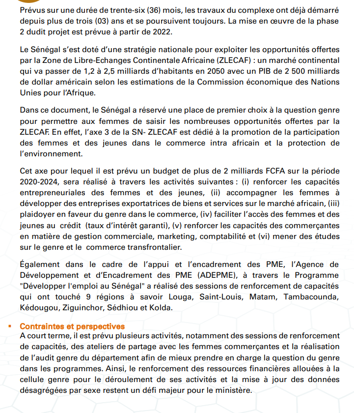 Budgétisation sensible au Genre: Comment l'intégration du Genre dans la planification opérationnelle des Ministères a été faite (Document, partie 2)