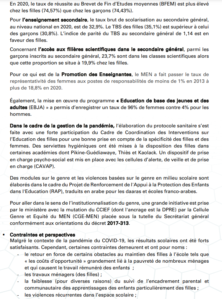 Budgétisation sensible au Genre: Comment l'intégration du Genre dans la planification opérationnelle des Ministères a été faite (Document, partie3)