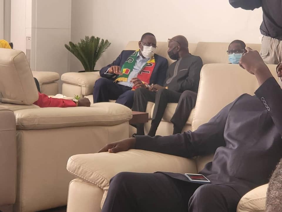  Barthélémy Dias, Déthié Fall, Bougane et Cie avec Macky Sall, pour l'accueil des "Lions" (Photos) 