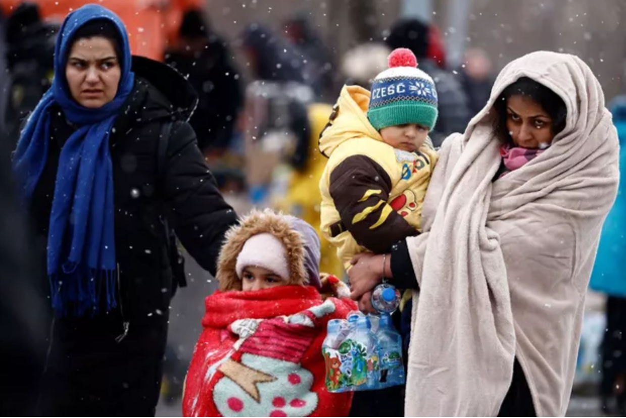 En images : avec les réfugiés ukrainiens en Pologne, dans le froid et l’angoisse