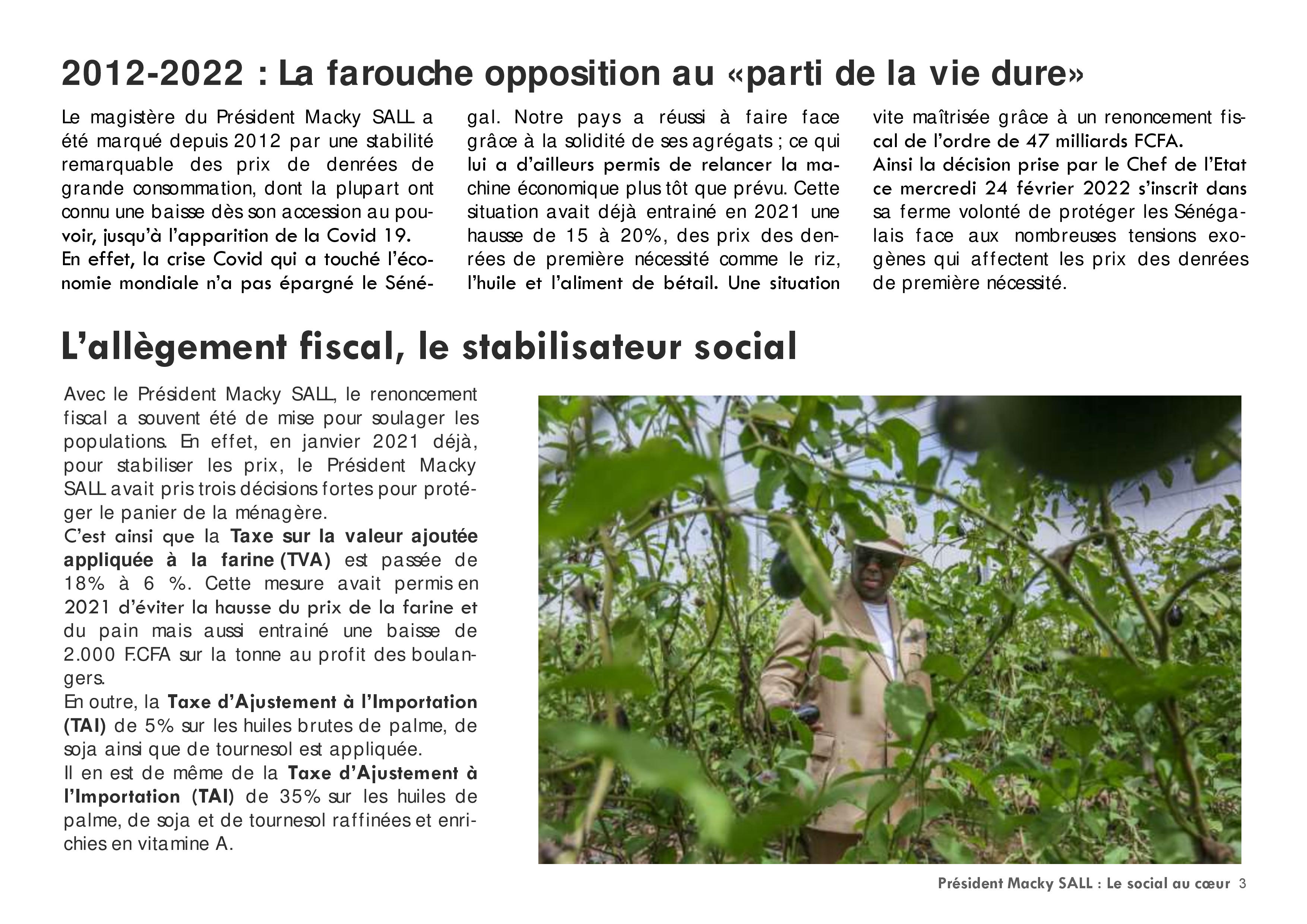 Le volet social ma priorité ( Contribution de Macky Sall ) Le volet social ma priorité ( Contribution de Macky Sall )