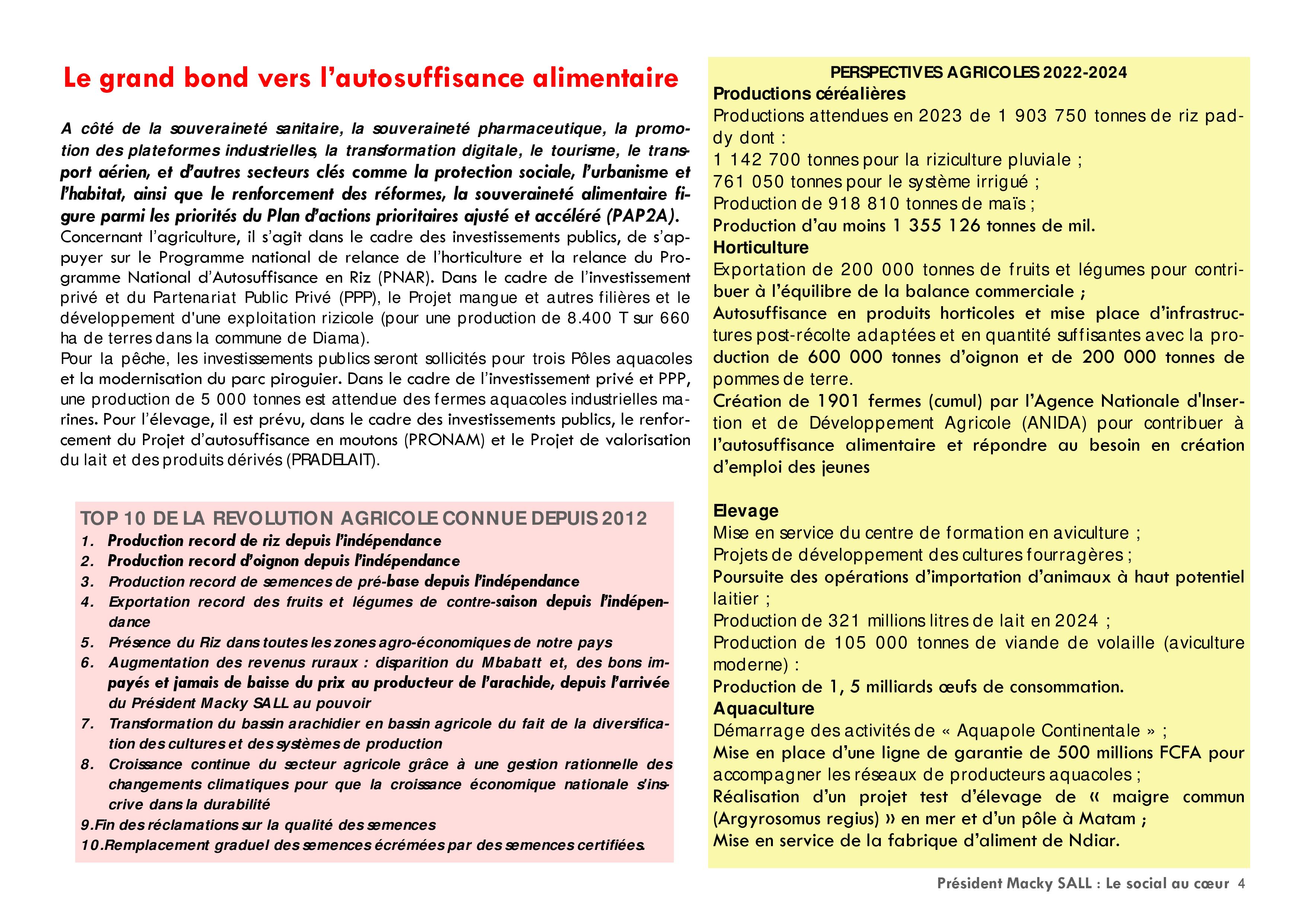 Le volet social ma priorité ( Contribution de Macky Sall ) Le volet social ma priorité ( Contribution de Macky Sall )