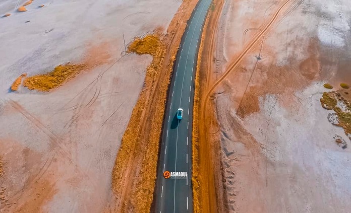 La route Joal - Samba Dia - Differ et Samba Dia - Fimela: Vue d’une des plus belles routes du Sénégal