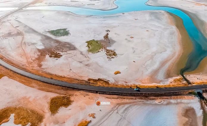 La route Joal - Samba Dia - Differ et Samba Dia - Fimela: Vue d’une des plus belles routes du Sénégal