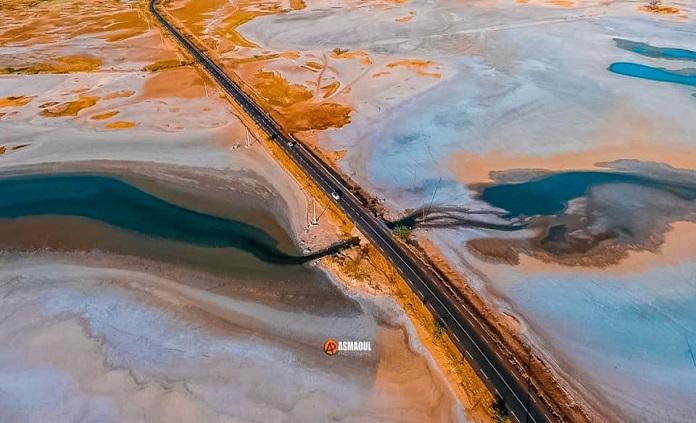 La route Joal - Samba Dia - Differ et Samba Dia - Fimela: Vue d’une des plus belles routes du Sénégal