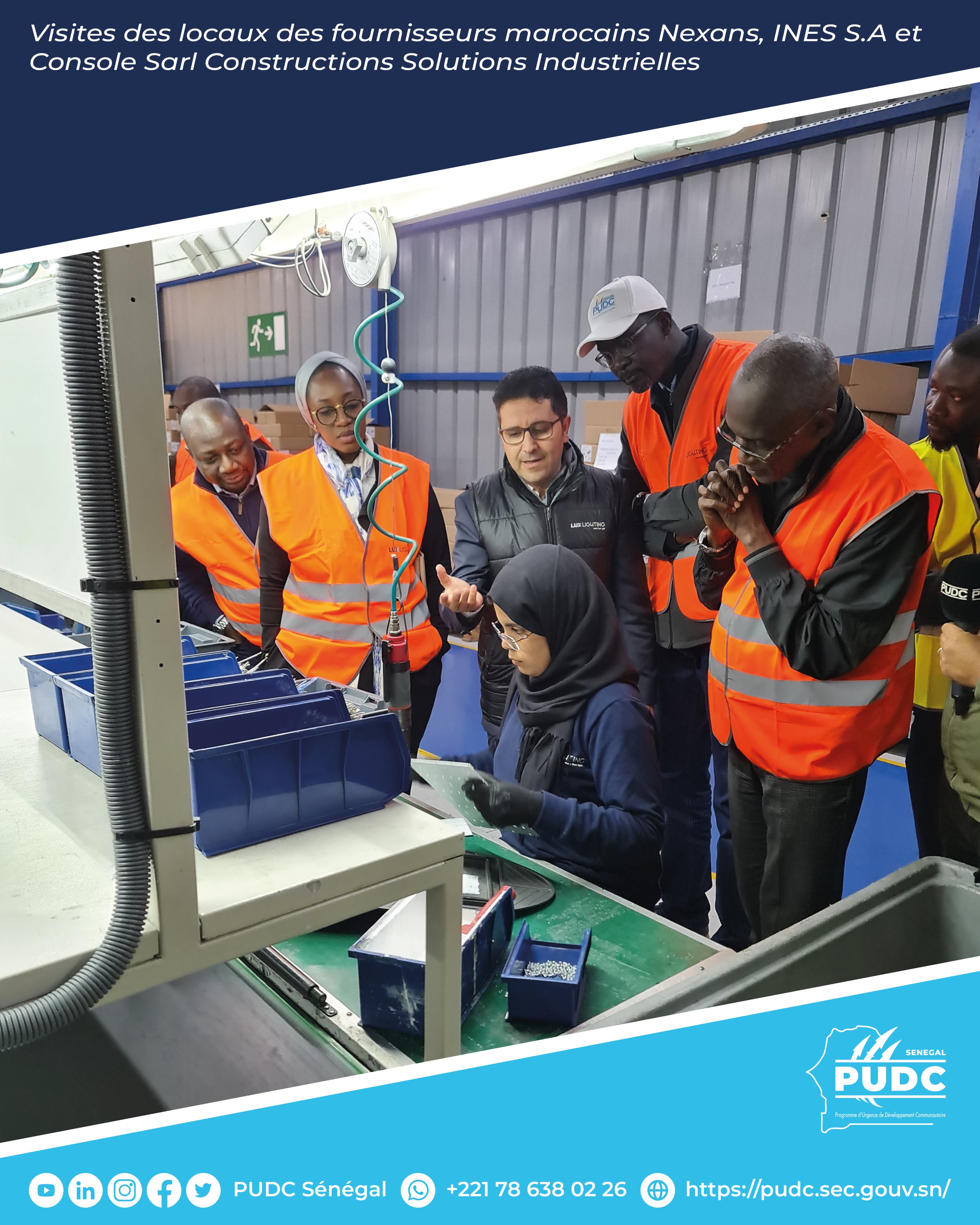 Projet 2000 villages électrifiés - Cheikh Diop a visité les locaux de ses fournisseurs marocains en matériaux électriques (PUDC)