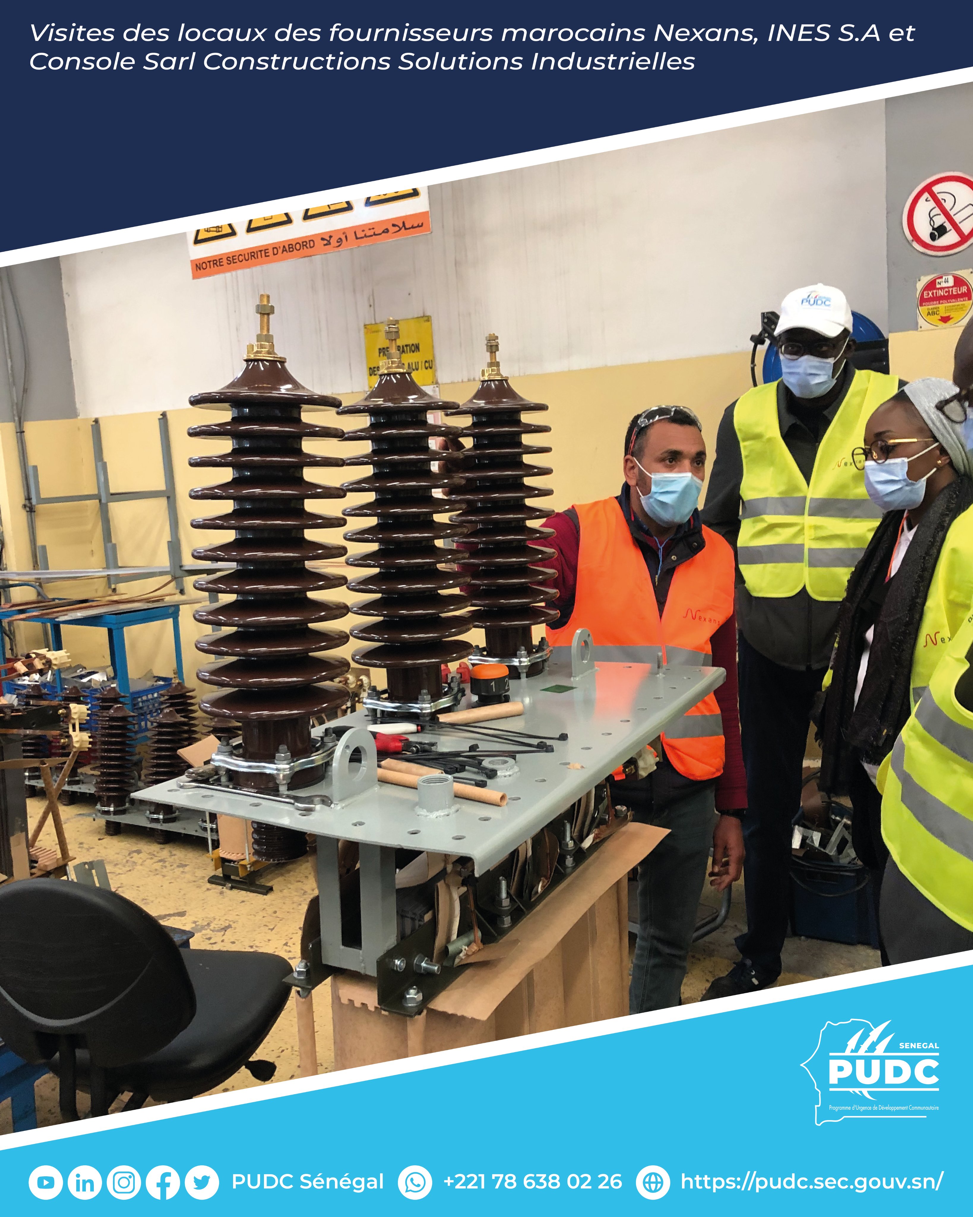 Projet 2000 villages électrifiés - Cheikh Diop a visité les locaux de ses fournisseurs marocains en matériaux électriques (PUDC) Projet 2000 villages électrifiés - Cheikh Diop a visité les locaux de ses fournisseurs marocains en matériaux électriques (PUDC)