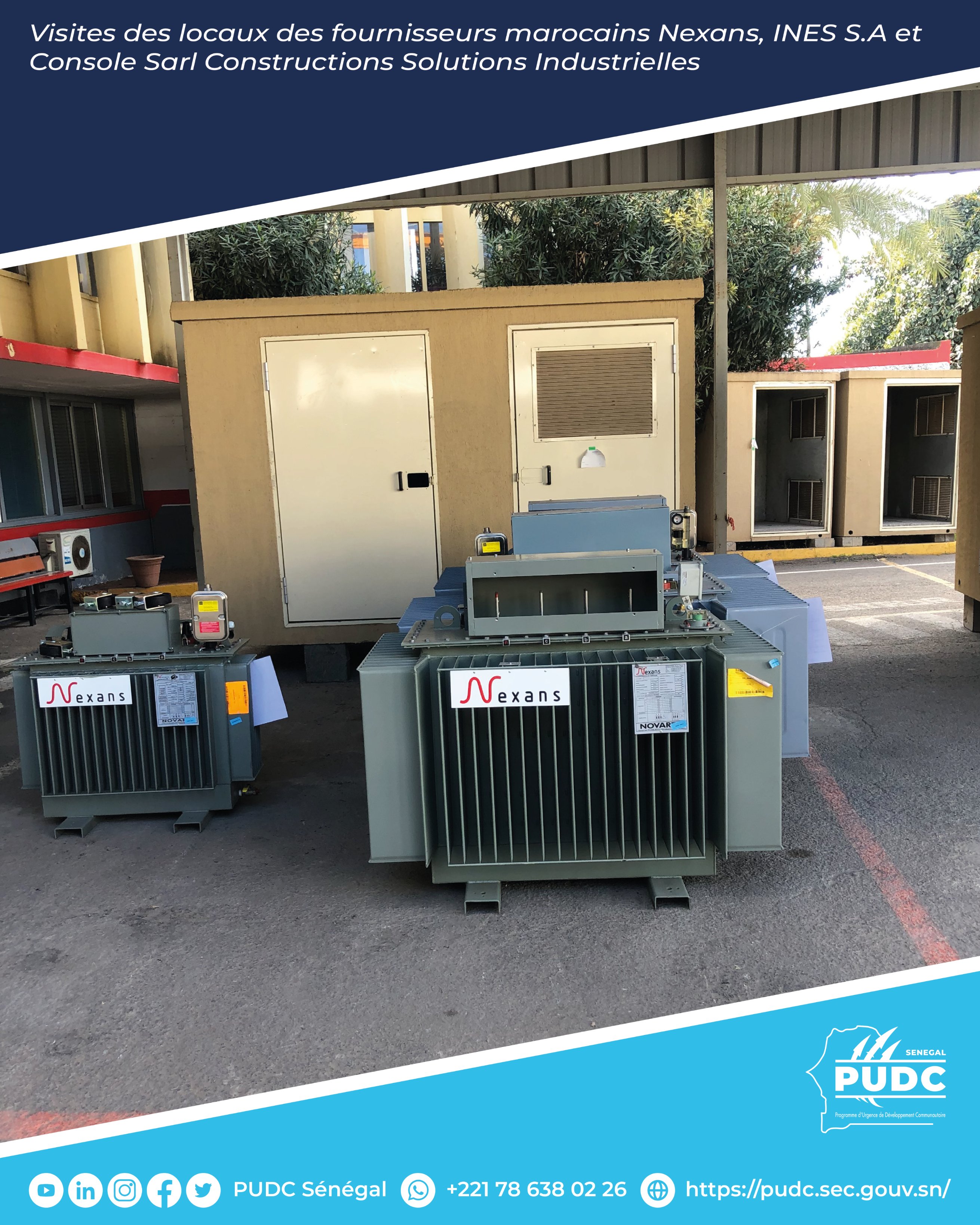 Projet 2000 villages électrifiés - Cheikh Diop a visité les locaux de ses fournisseurs marocains en matériaux électriques (PUDC) Projet 2000 villages électrifiés - Cheikh Diop a visité les locaux de ses fournisseurs marocains en matériaux électriques (PUDC)