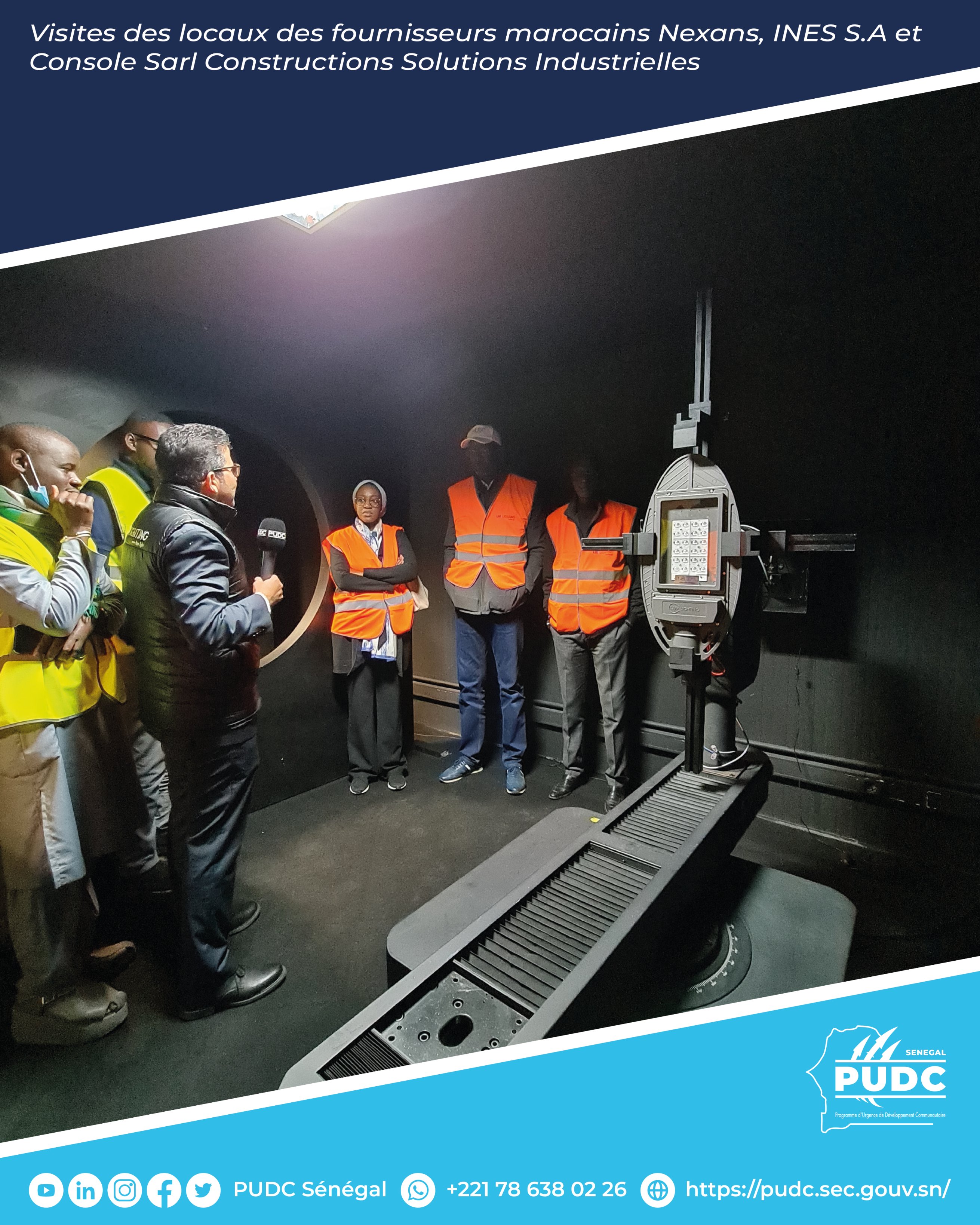 Projet 2000 villages électrifiés - Cheikh Diop a visité les locaux de ses fournisseurs marocains en matériaux électriques (PUDC) Projet 2000 villages électrifiés - Cheikh Diop a visité les locaux de ses fournisseurs marocains en matériaux électriques (PUDC)