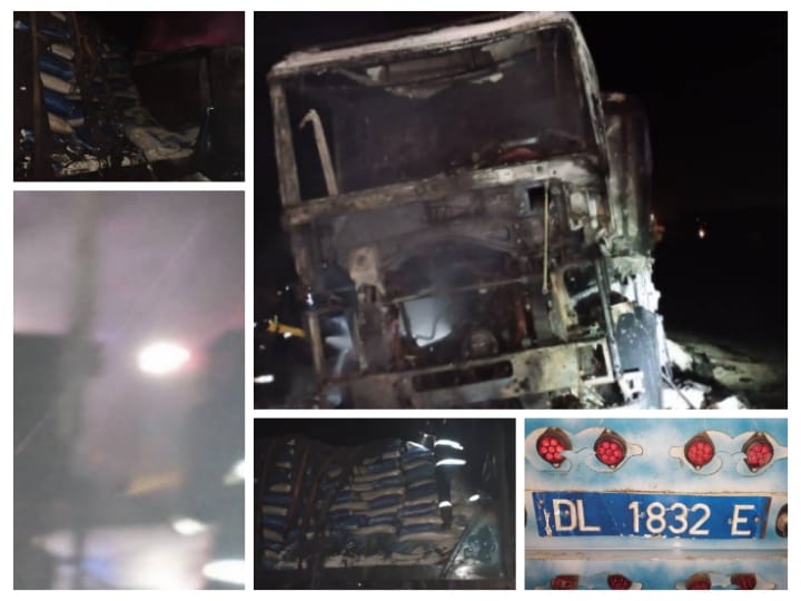 Koungheul: Un camion prend feu sur la route nationale, à l’entrée de Darou Wolof