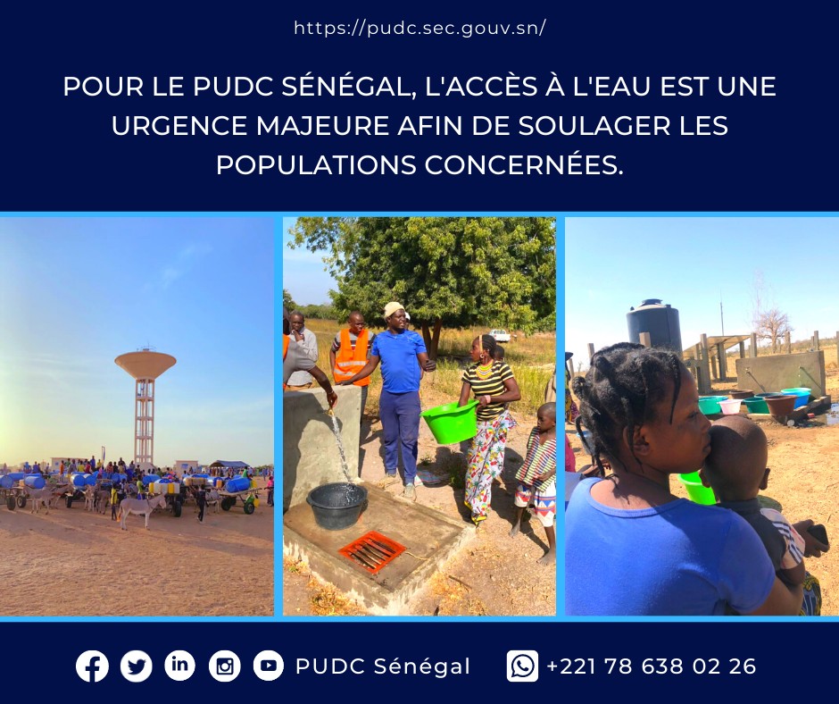 PUDC: L'accès à l'eau potable rendu possible dans beaucoup de localités reculées du Sénégal 