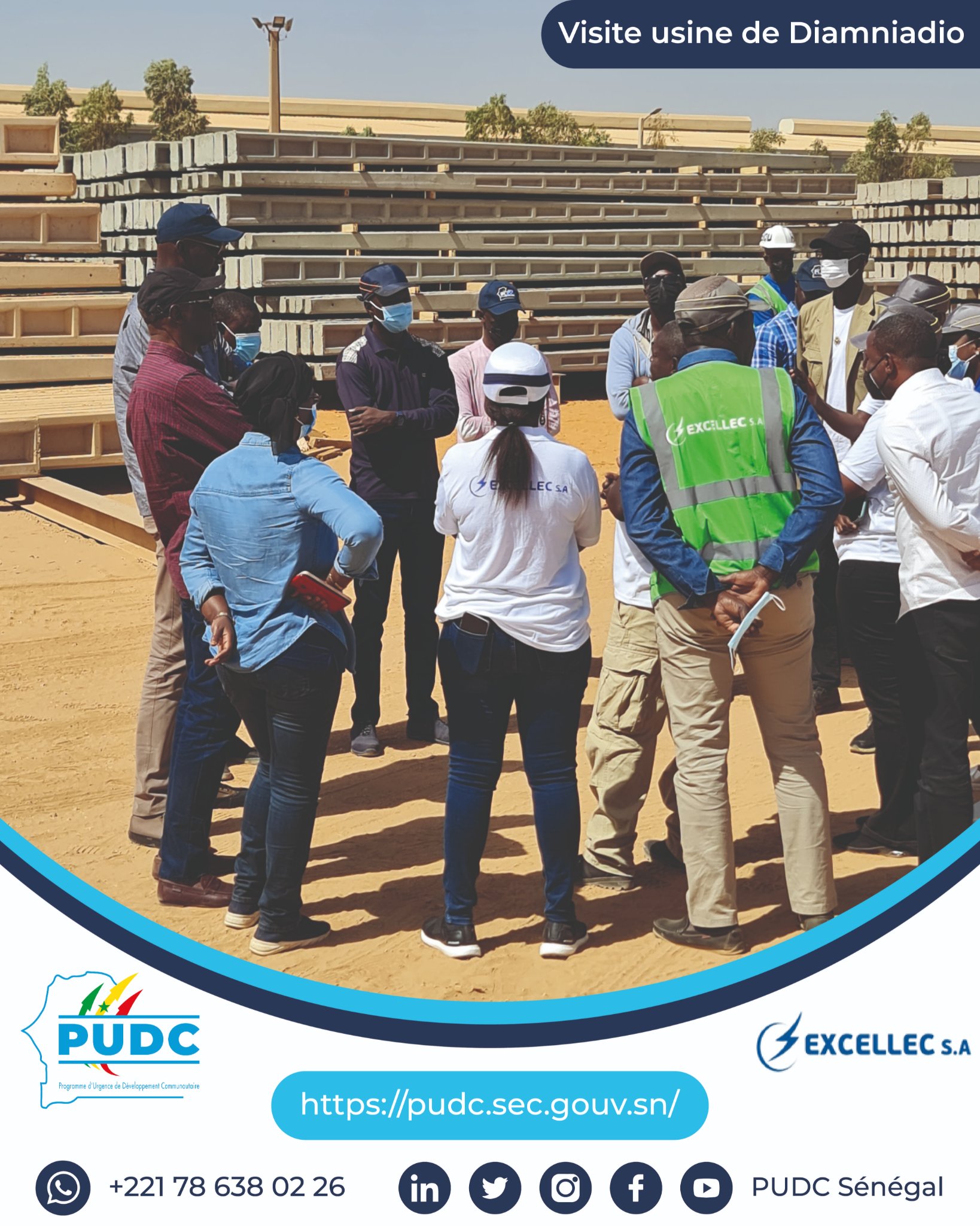 PUDC: Le coordonnateur national, Cheikh Diop visite l'entrepôt de stockage de Hann et de l'usine de Diamniadio du partenaire technique du projet 2000villages