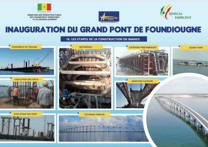 Infrastructures: Le Président Macky Sall inaugure le Grand Pont de Foundiougne, ce samedi 26 mars 2022