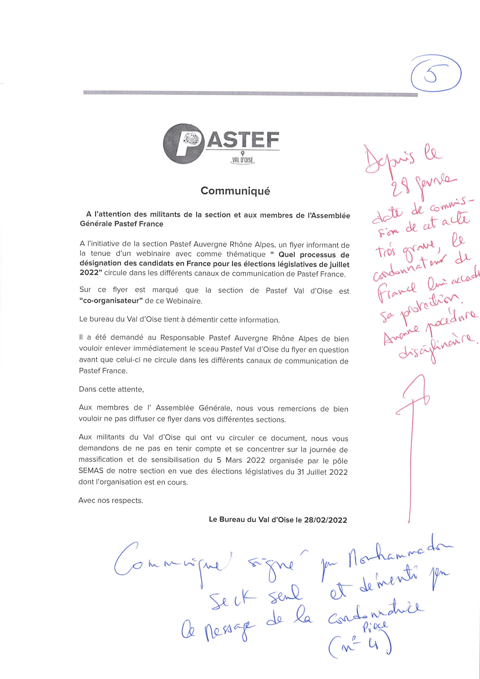 Faux et usage de faux: Un responsable de Pastef France au coeur d’un scandale ( Documents )