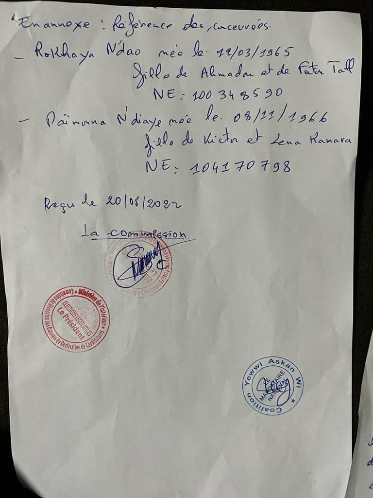 Une nouvelle qui tombe comme une bombe : Constat certifié par la DGE et la CENA, la liste de BBY est irrecevable