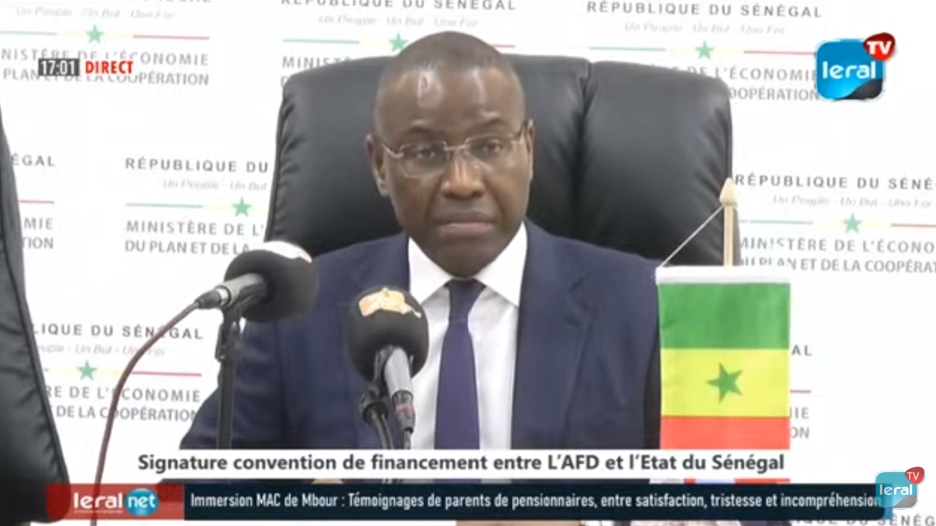 Signature convention de financement entre l’AFD et l’Etat du Sénégal