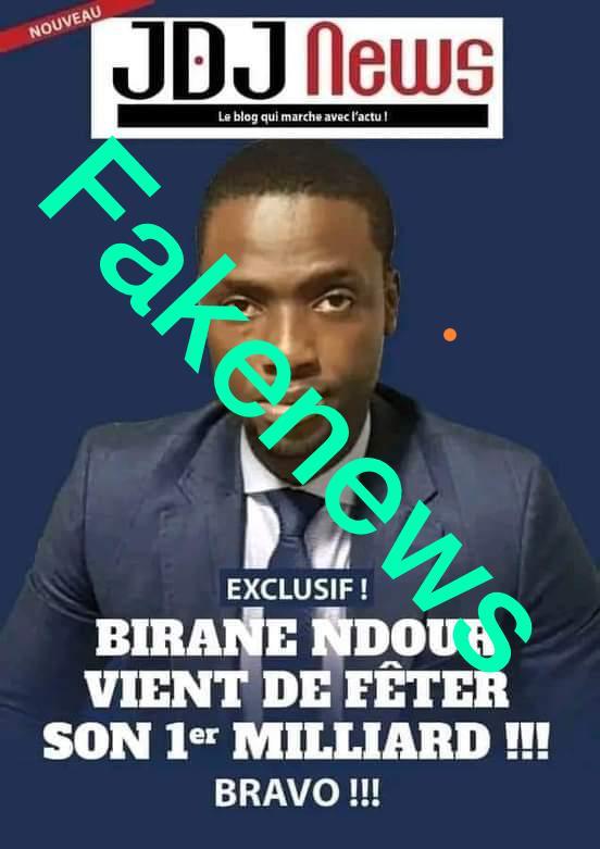 Démenti / Un journal de la place calomnie Birane Ndour : Comment un employé de GFM peut-il gagner un milliard de FCfa ?