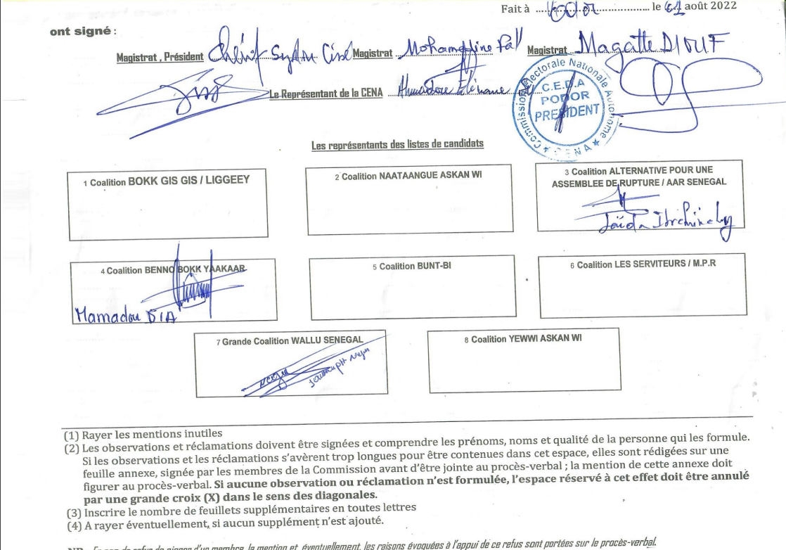 Législatives / Podor : BBY garde son "titre foncier" avec 91 653 voix contre 1 748 pour Yewwi