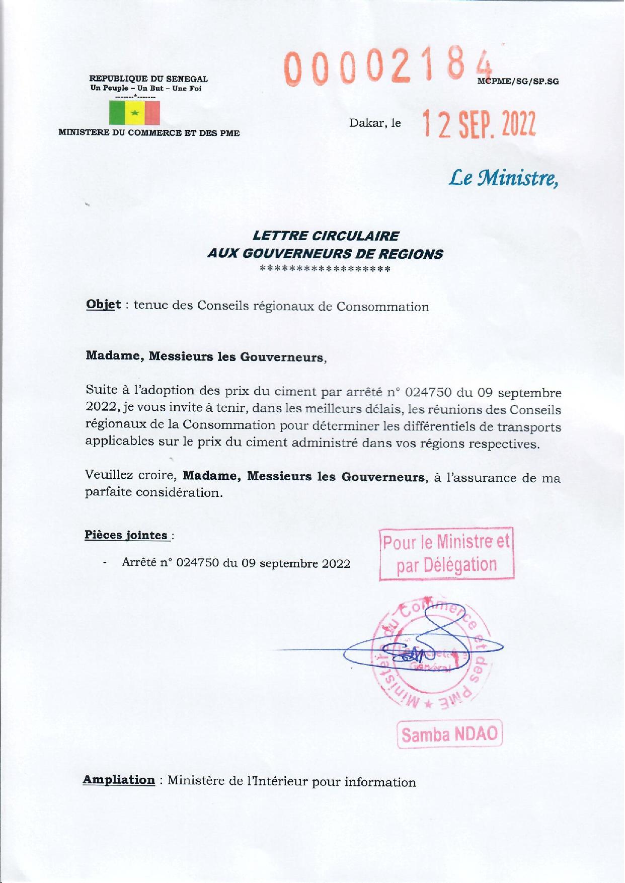 Nouveaux prix du ciment validés le 9 septembre : A Dakar, le tarif fixé et les concertations entamées dans les régions