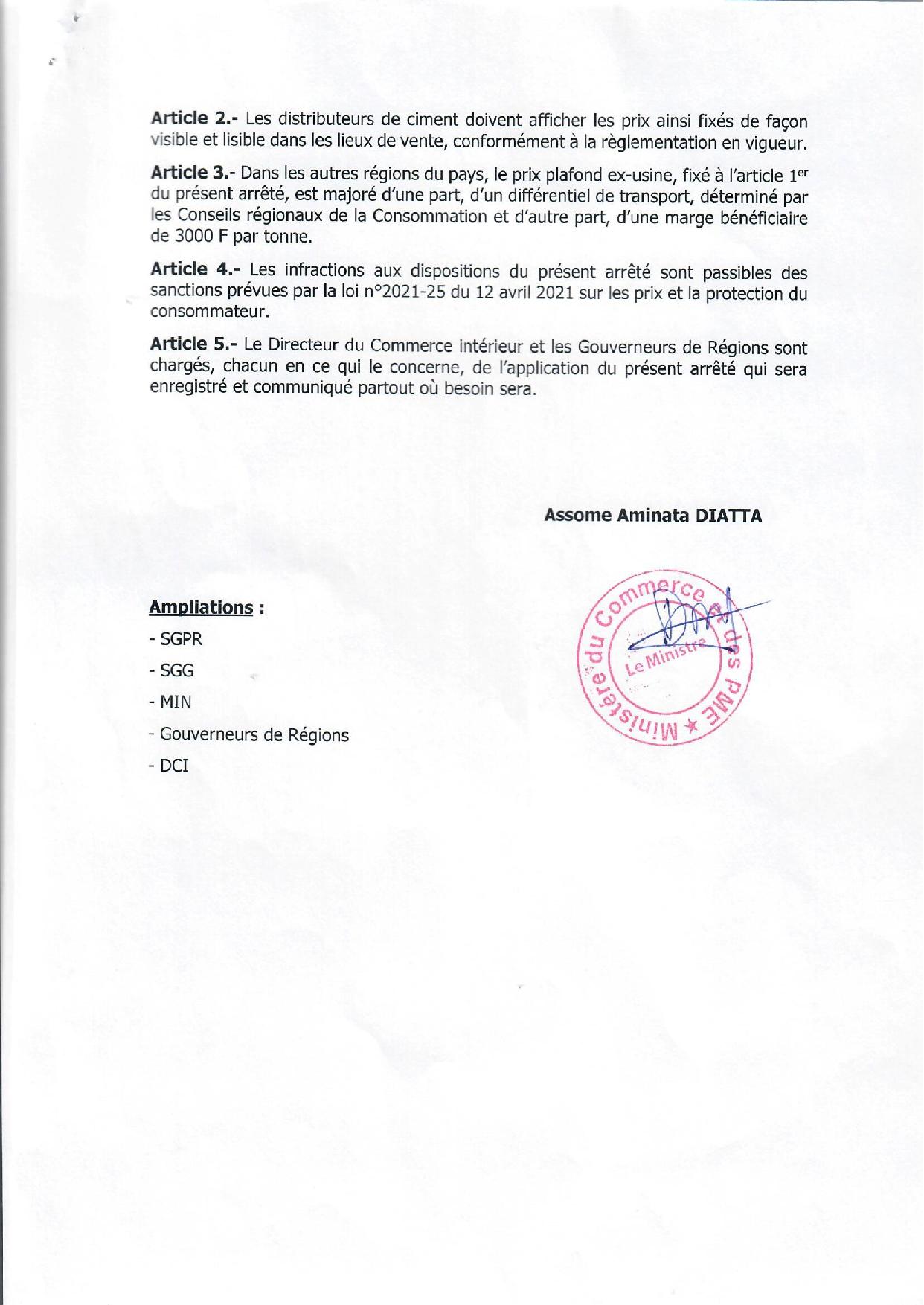 Nouveaux prix du ciment validés le 9 septembre : A Dakar, le tarif fixé et les concertations entamées dans les régions