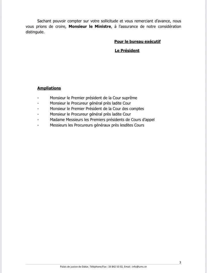 Incident entre un magistrat et un policier: L'UMS descend l'agent et interpelle Me Malick Sall (Document)