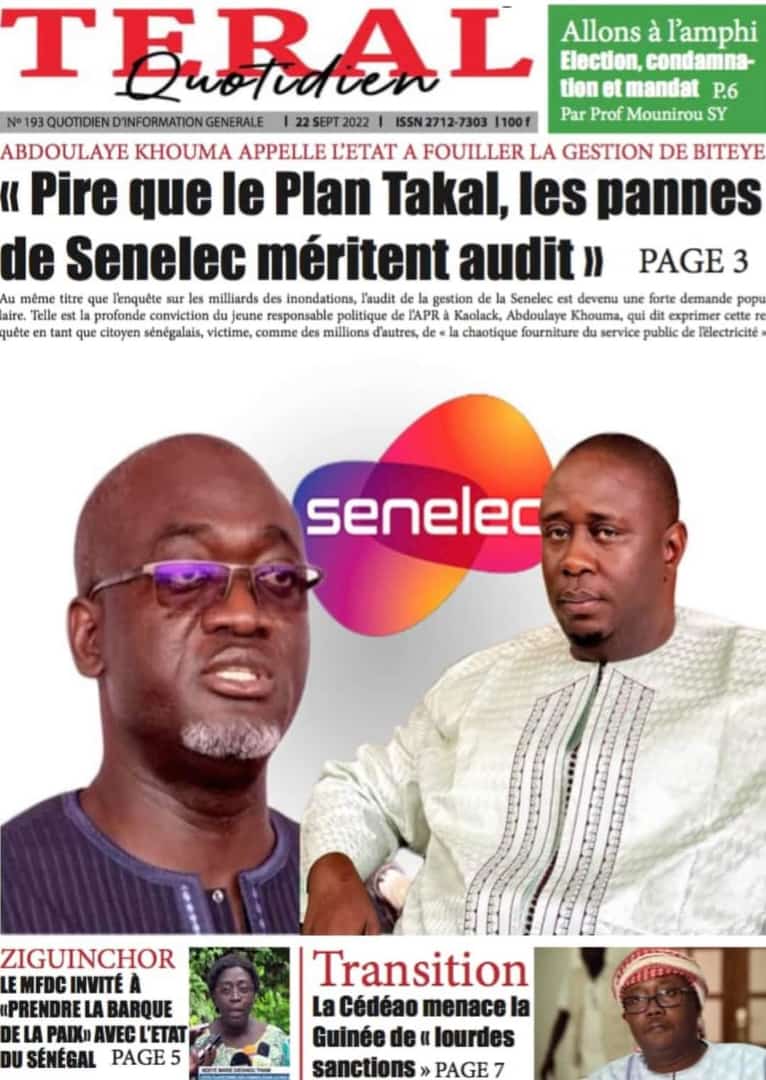 Audit de la Senelec réclamé : Abdoulaye Khouma, maître-chanteur, cherche à faire du "chantage" à Pape Mademba Bitèye