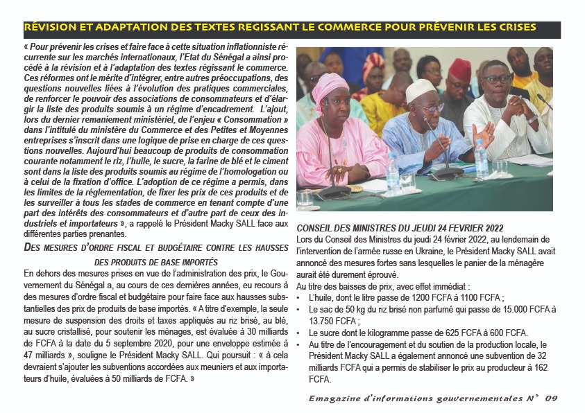 Cherté de la vie: Les solutions de l'allègement par Macky Sall en chiffres...