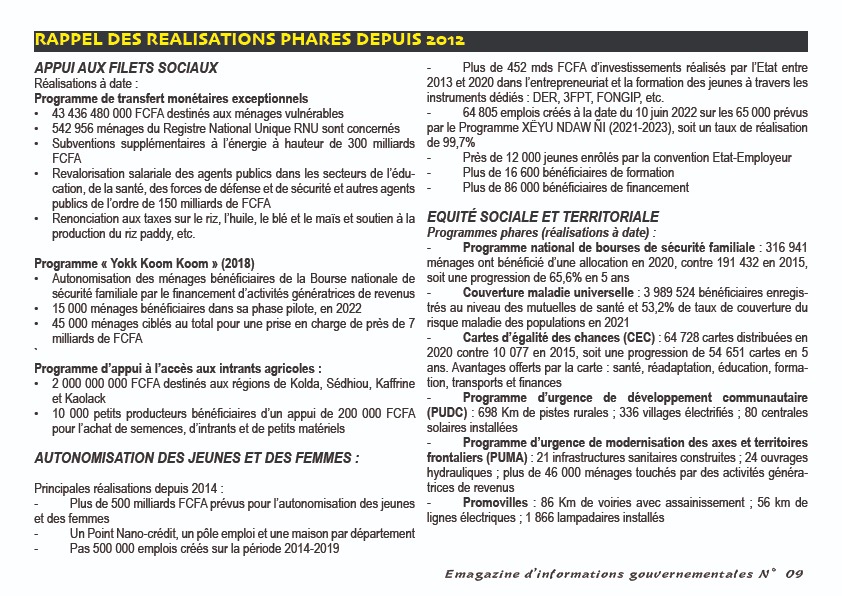 Cherté de la vie: Les solutions de l'allègement par Macky Sall en chiffres...