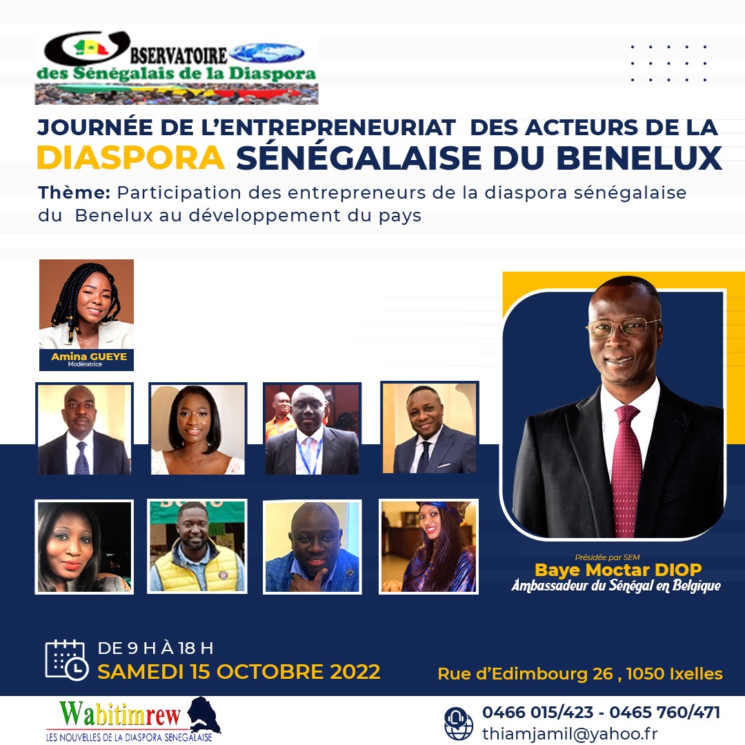 Belgique : Une journée dédiée à l’entrepreneuriat des Sénégalais de la Diaspora du Bénélux