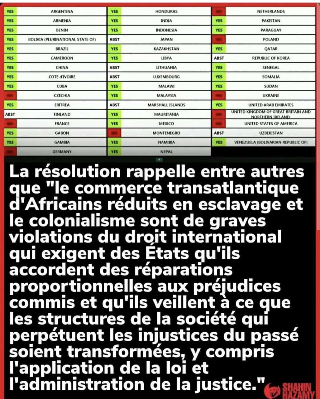 Lutte contre le racisme : Les Etats-Unis, la France, l’Angleterre, l’Allemagne et 5 autres pays occidentaux, votent contre