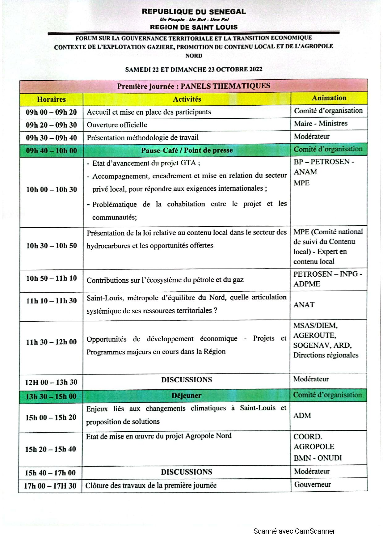 L'exploitation du gaz à l'épreuve de la gouvernance territoriale et de la transition économique : Un forum prévu samedi et dimanche prochains, à Saint-Louis