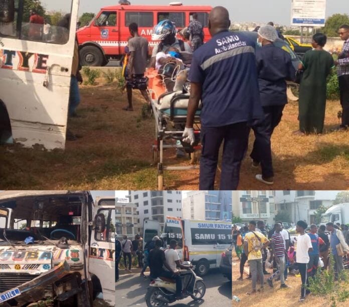 Accident sur la VDN: Un car « Ndiaga Ndiaye » perd ses freins et percute d’autres véhicules